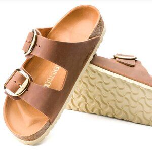 Birkenstock - Arizona Big Buckle, Oiled Leather, Cognac